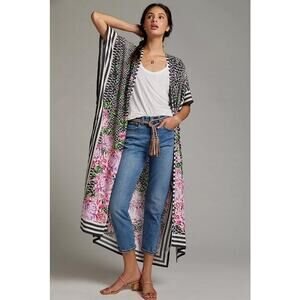 ANTHROPOLOGIE Women's Printed Duster Kimono